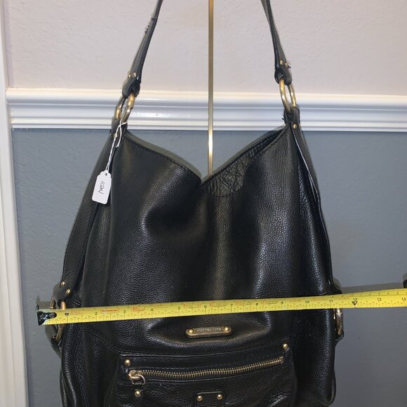 Michael Kors Leather Hobo Bag- Black - Picture 3 of 6